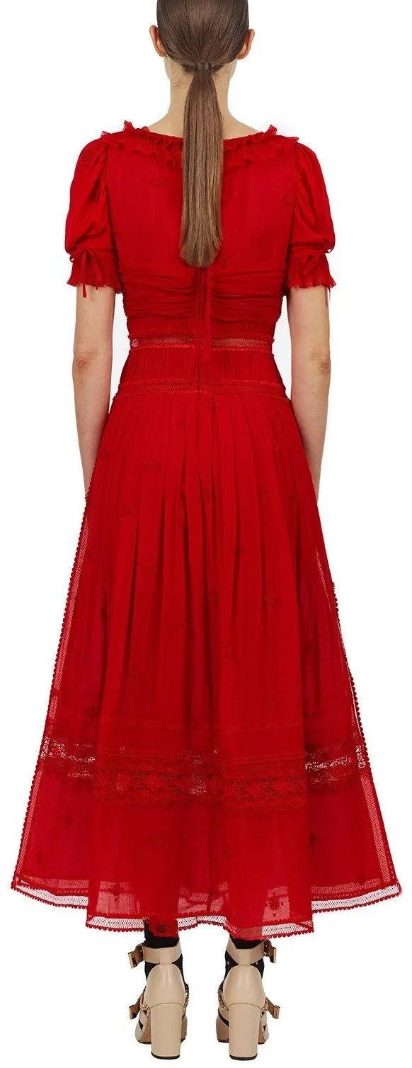 3d Plumetis Midi Dress