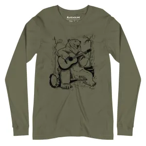 Acoustic Guitar Bear Long Sleeve T-Shirt