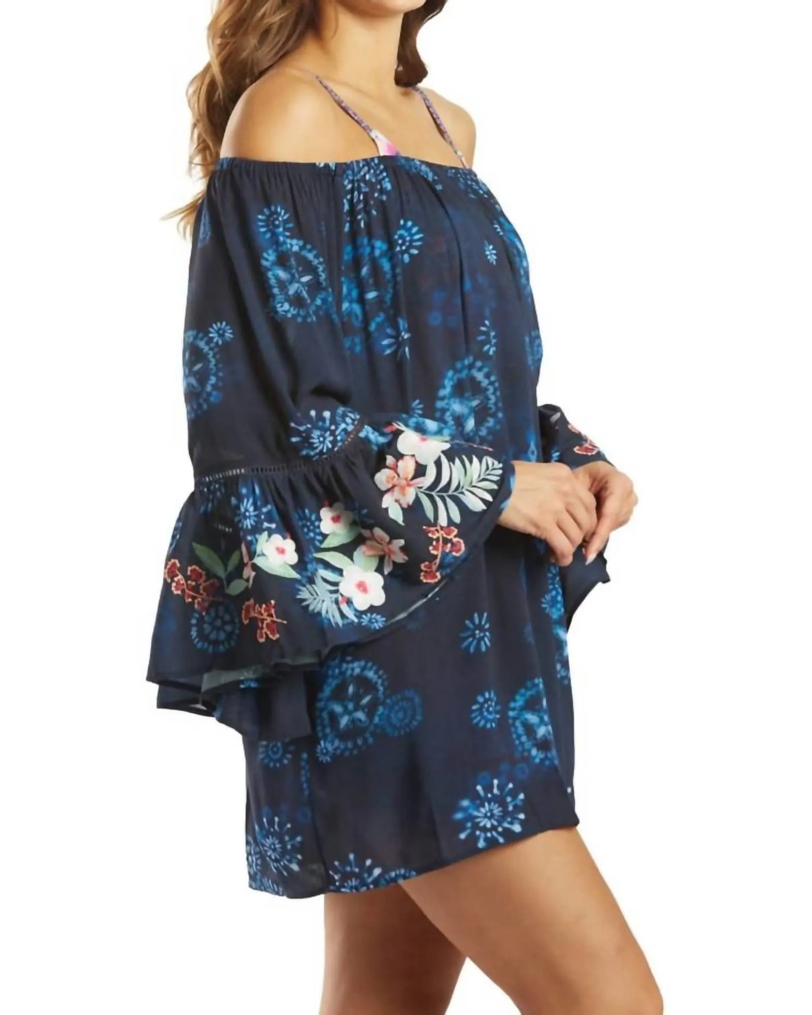 Annia Off The Shoulder Cover Up in Multi | Multi