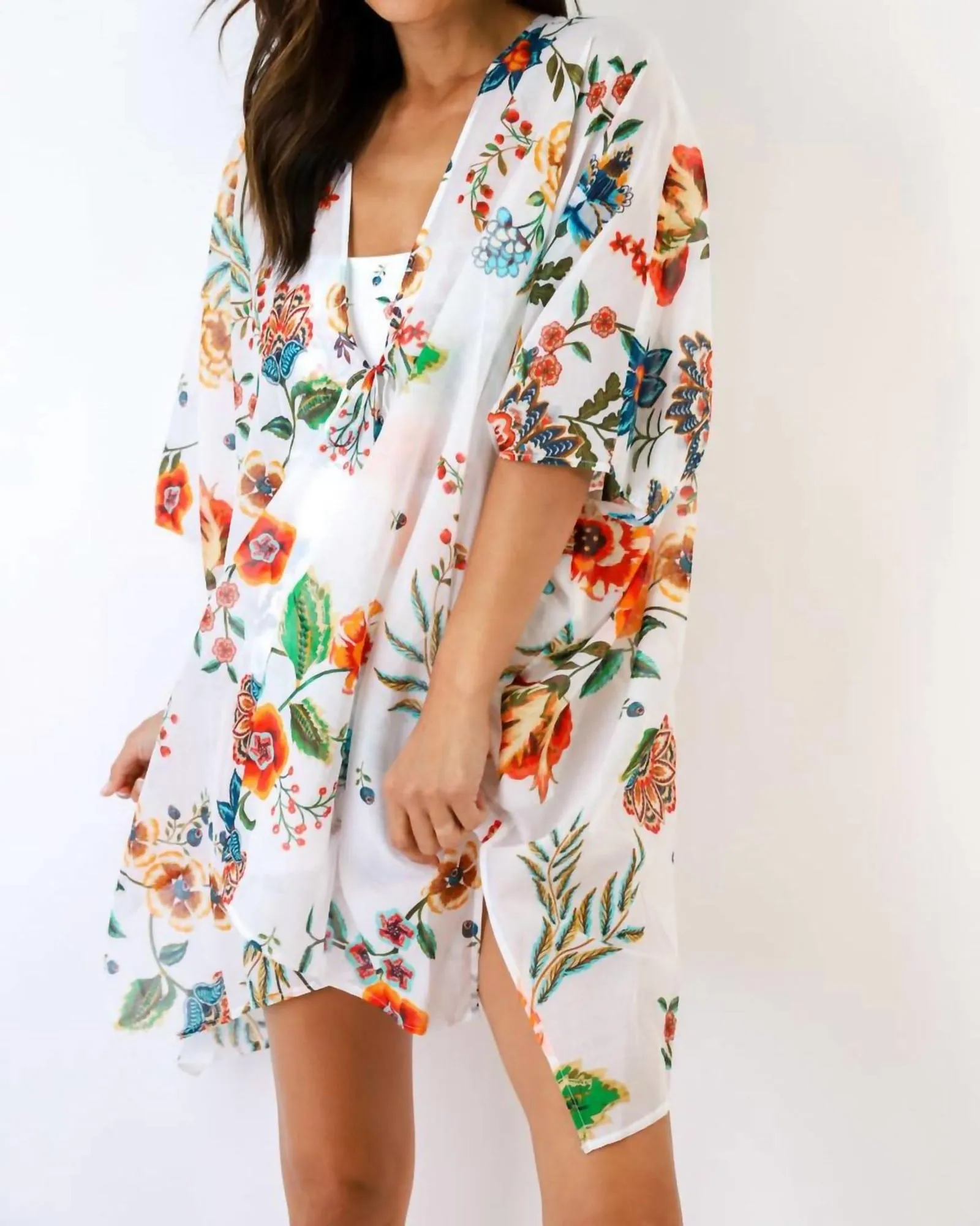 Ardella Cover Up Kimono In Multi | Multi