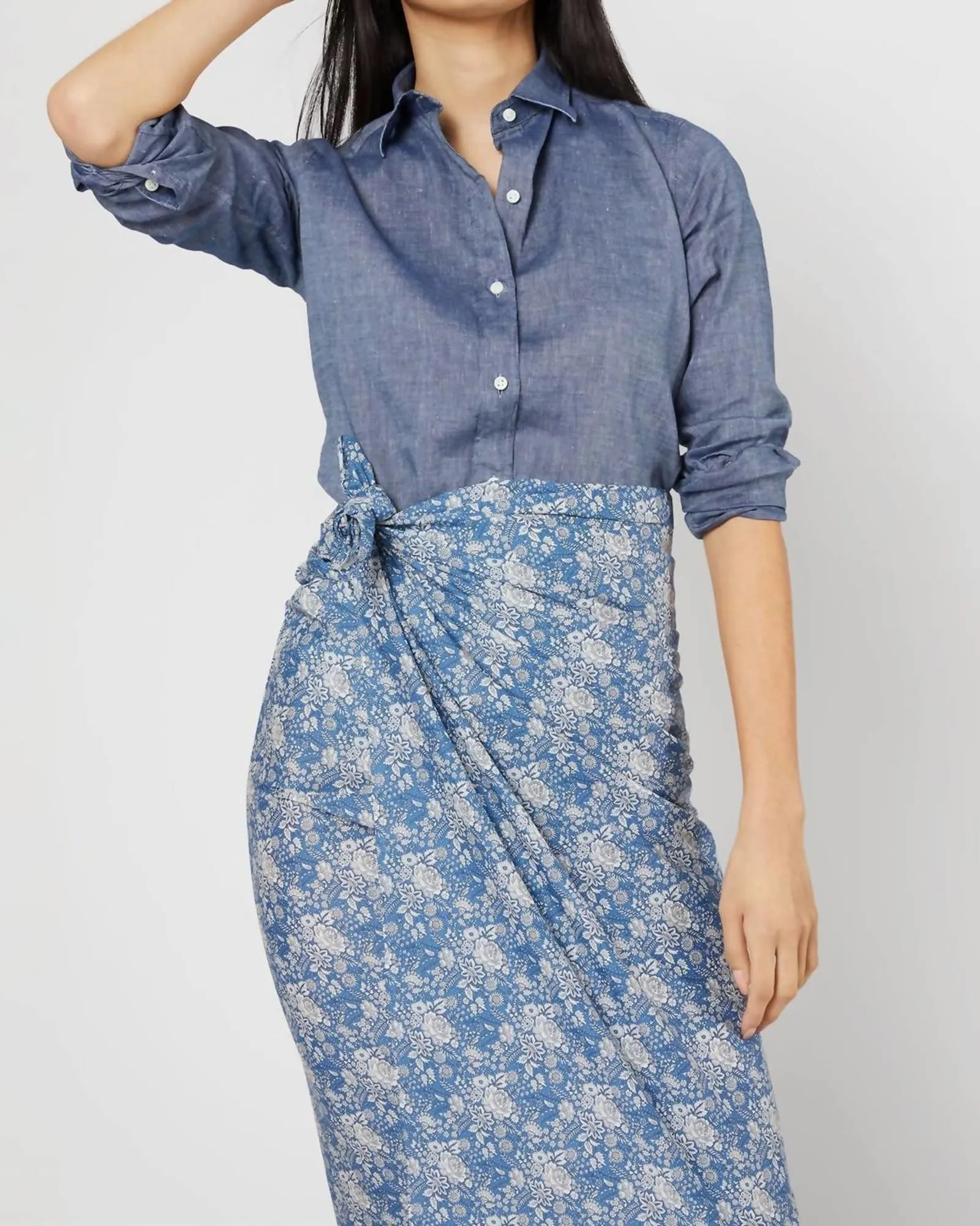Ashley Pareo Skirt In Blue Picot Liberty | Blue Picot Liberty