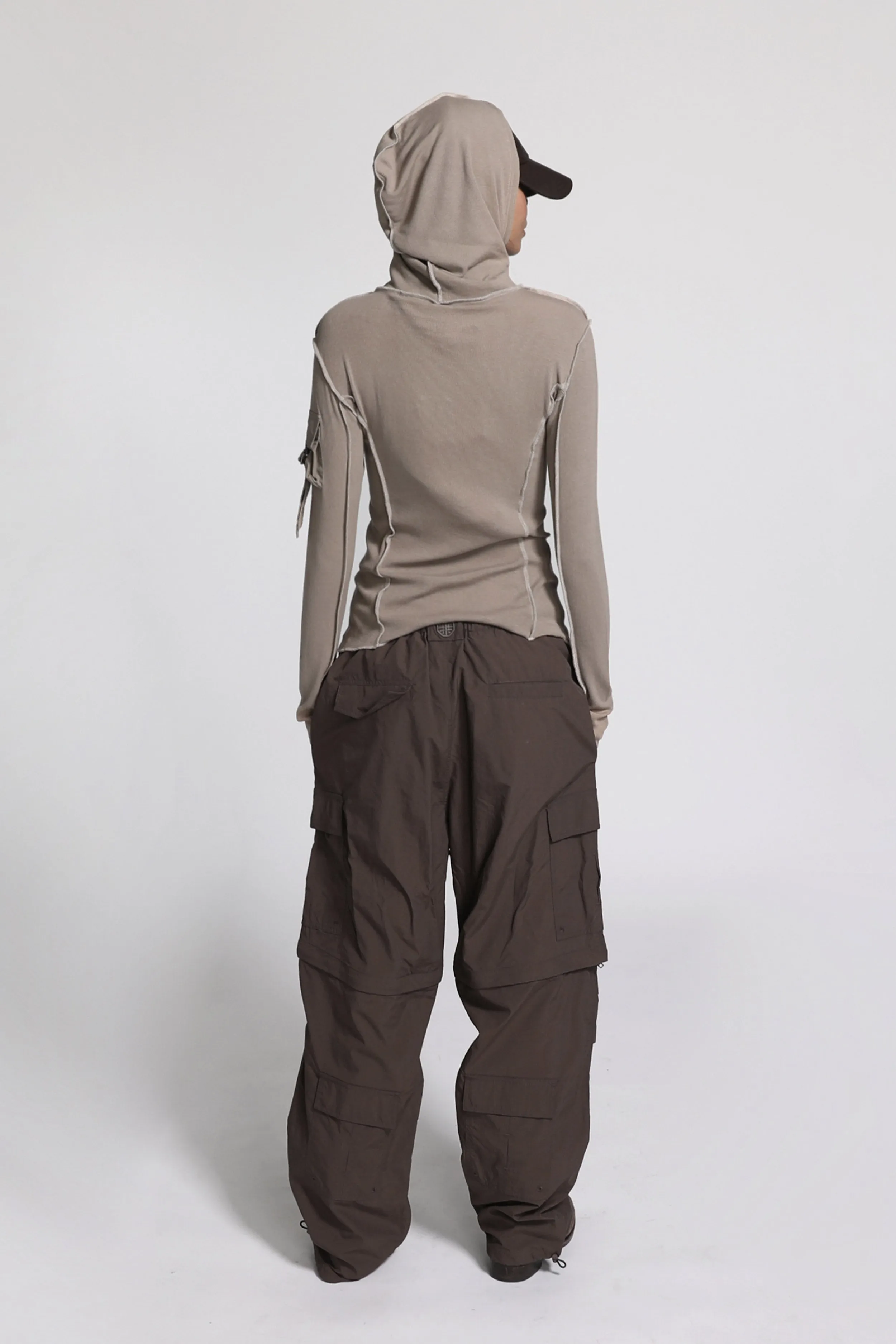 Badblood Delta 2 Parasuit Cargo Trousers (Convertible) Brown