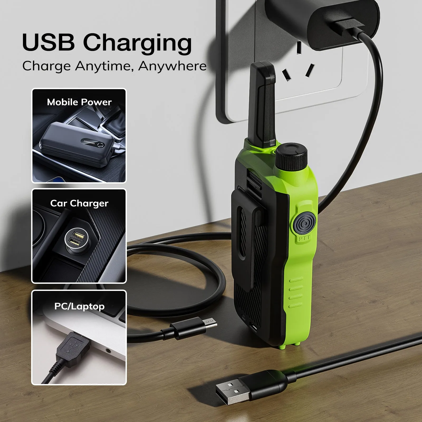 Baofeng GT-18 FRS/PMR Radio | License-free | USB Charging | Dual PTT | VOX | Flashlight