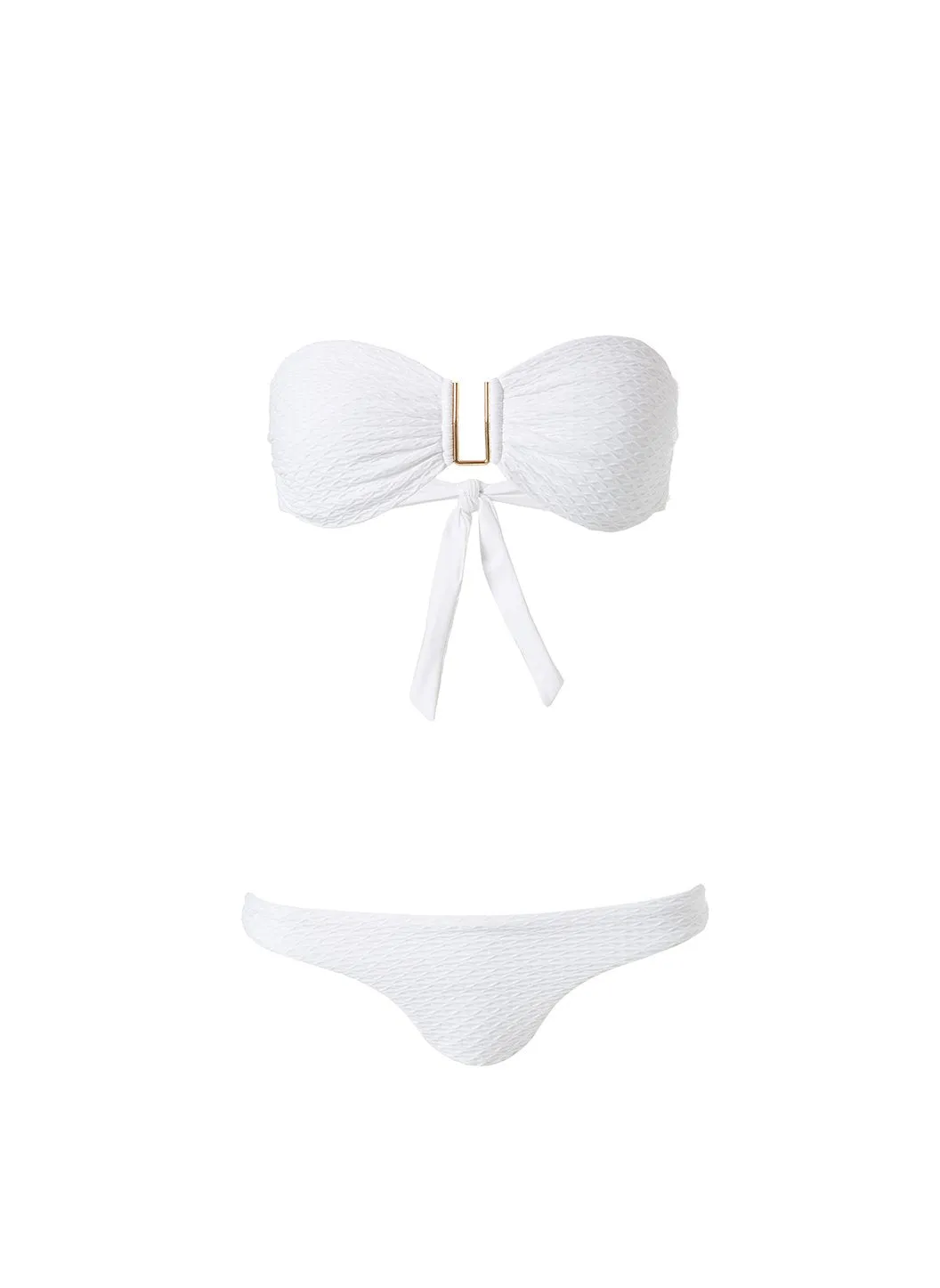 Barcelona White Waves Bikini Bottom