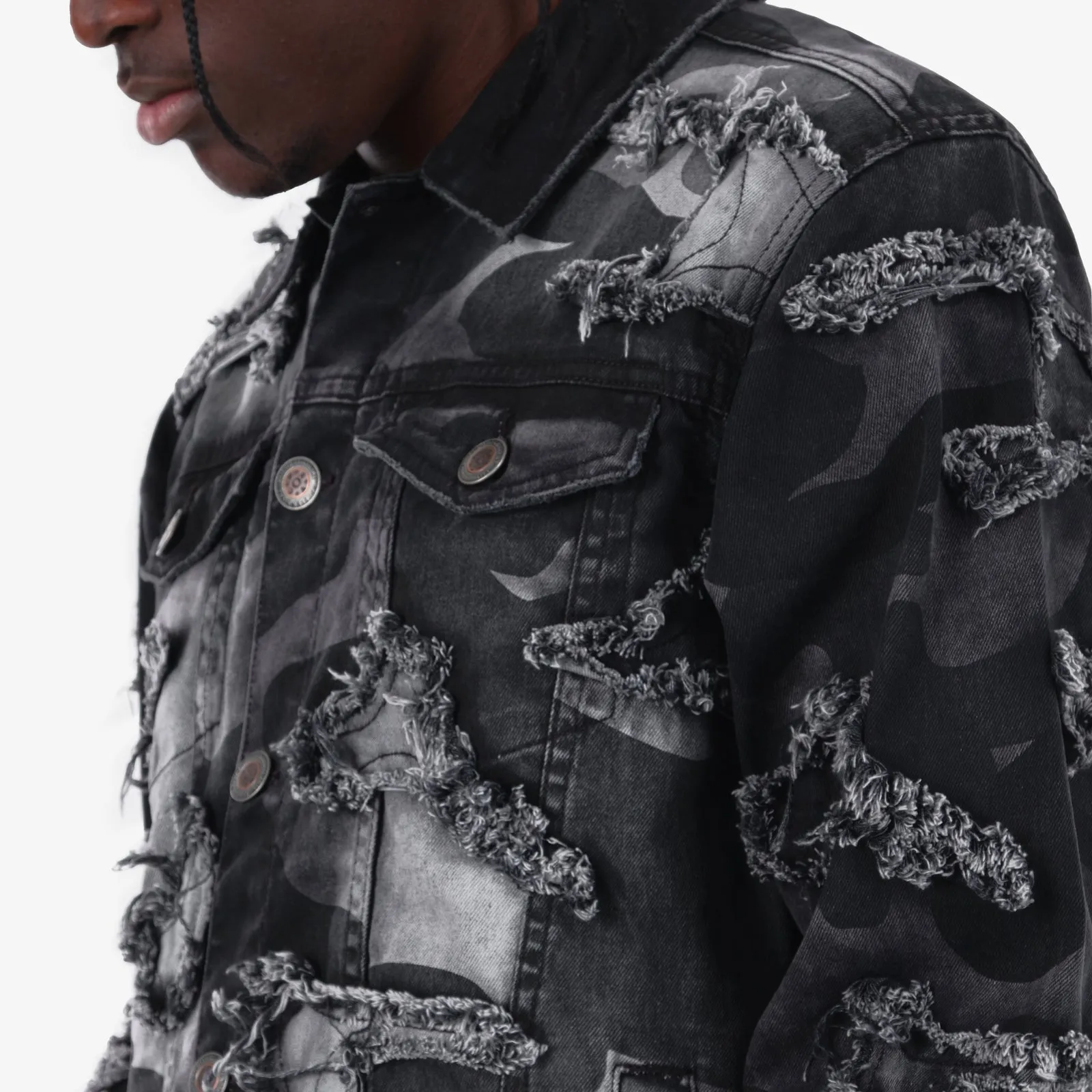 BLACK FRAY CAMO DENIM JACKET