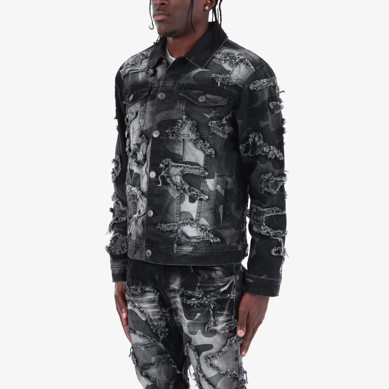 BLACK FRAY CAMO DENIM JACKET