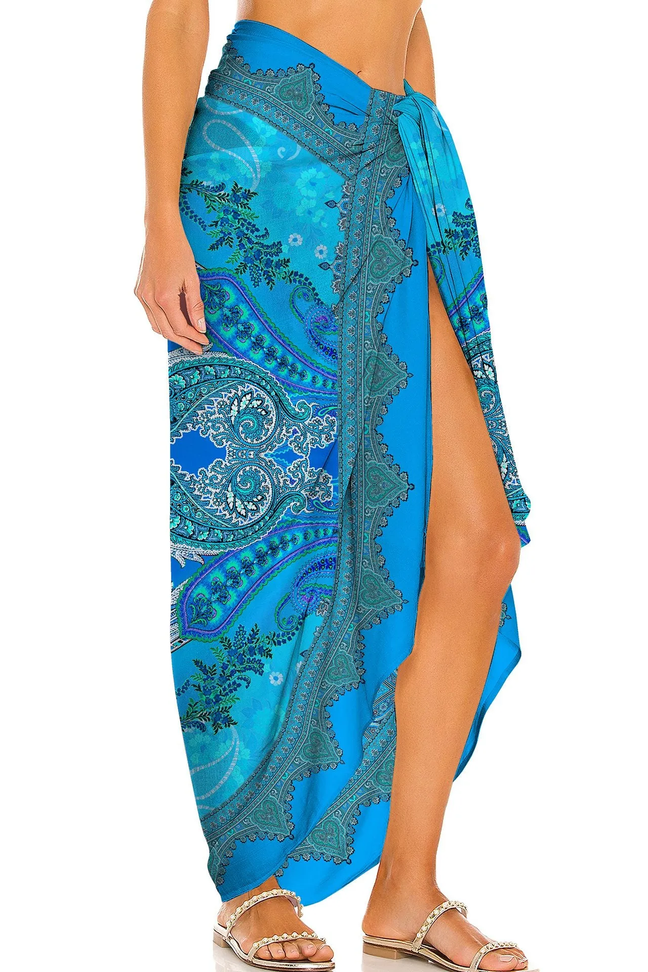 Blue Maxi Sarong Dress