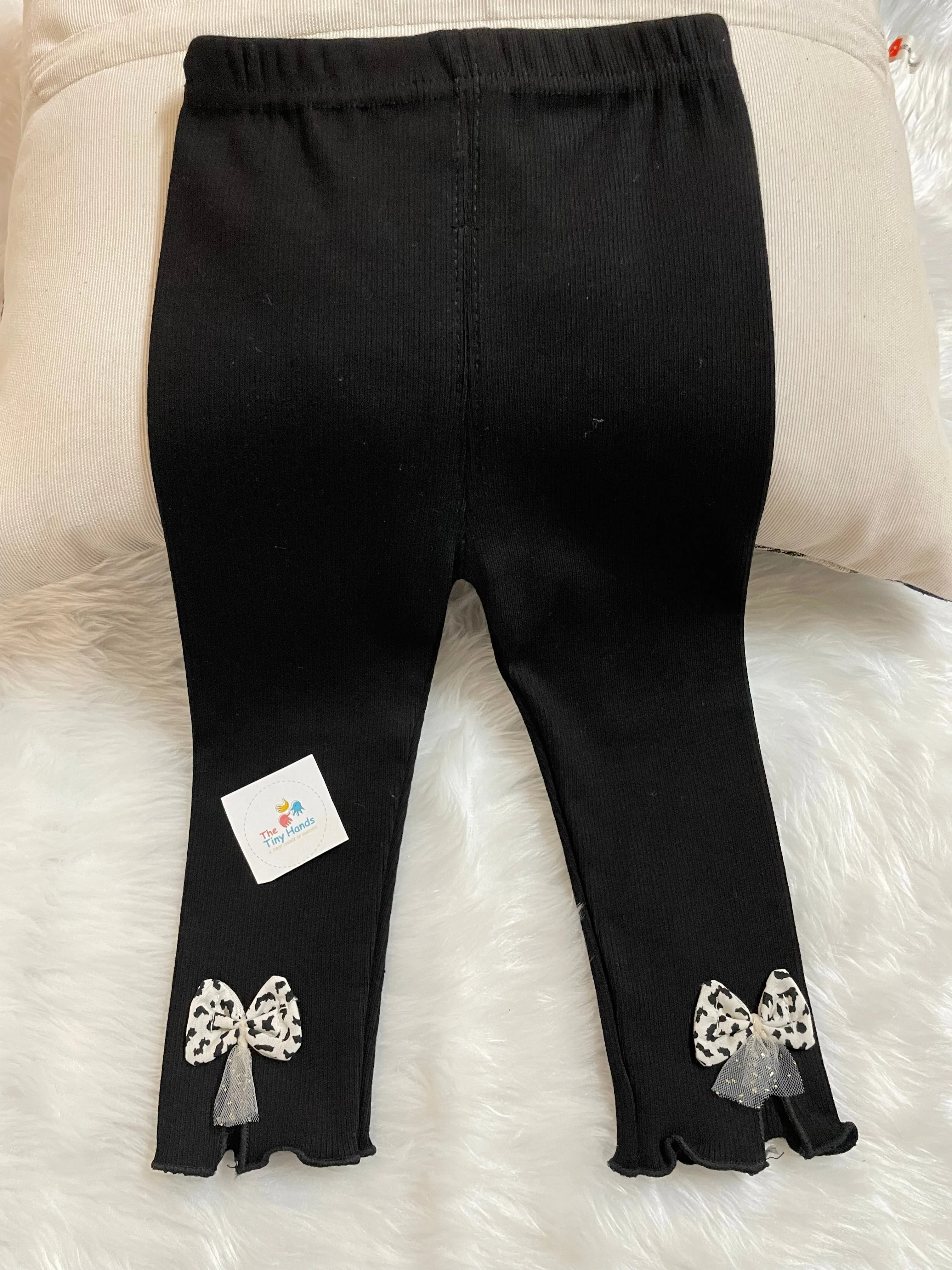 Bow and Net Full Length 100% Cotton Leggings