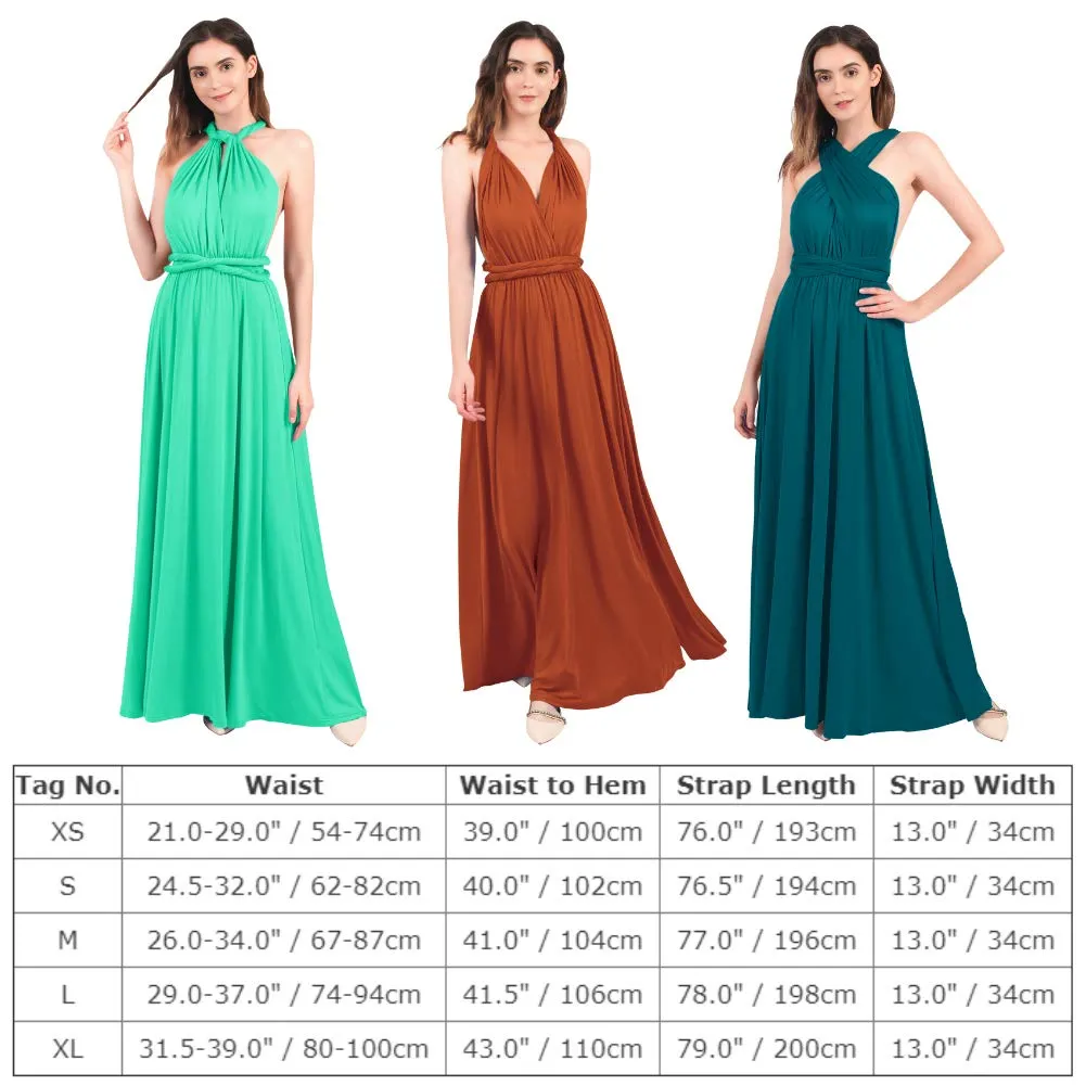 Brick Red Ladies Solid Cocktail Off Shoulder Wedding Bridesmaid Evening Long Maxi Dress - IBTOM CASTLE