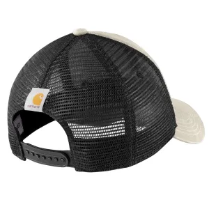 Canvas Mesh-Back Logo Graphic Cap - A35-Chalk | Carhartt 101195