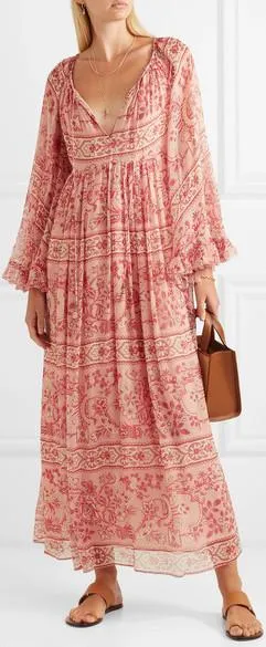Castile Printed Silk-Crepon Maxi Dress