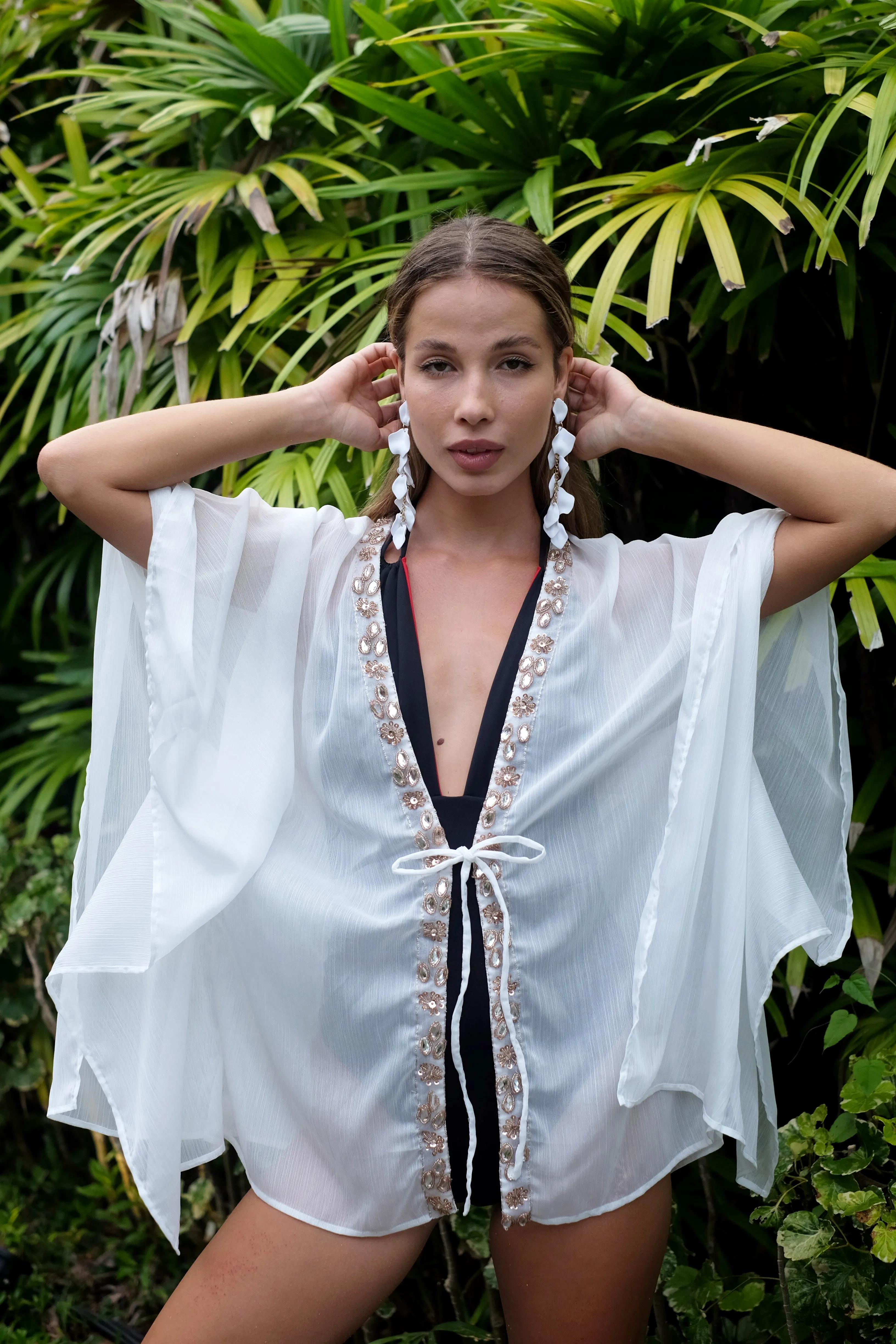 Ciana White Women's Beach Kaftan