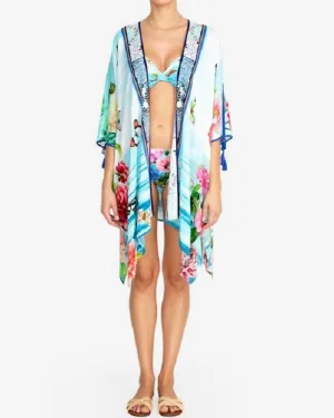 Costa Azul Short Kimono Cover Up in Multi | Multi