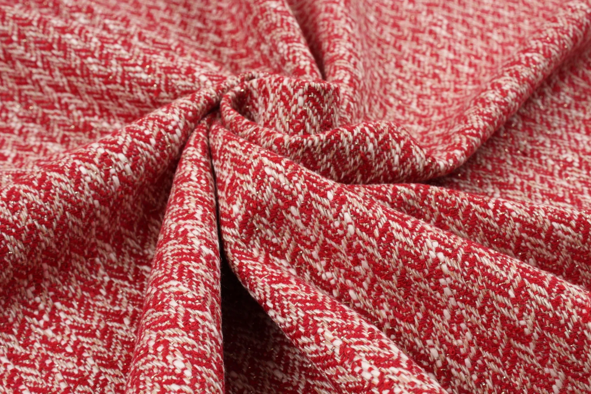 Cotton Blend Tweed Slubbed with Lurex