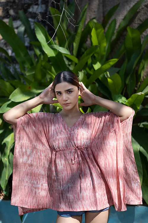 Creative Bee 'MELODY' Natural Dyed Shibori Cotton x Silk Kaftan