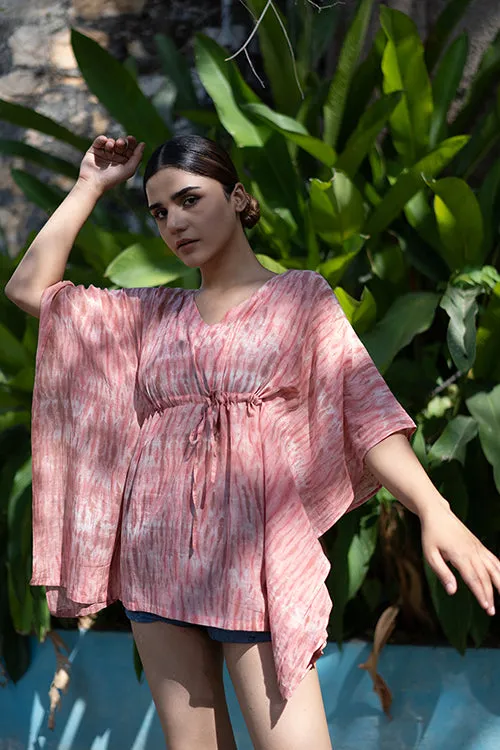 Creative Bee 'MELODY' Natural Dyed Shibori Cotton x Silk Kaftan