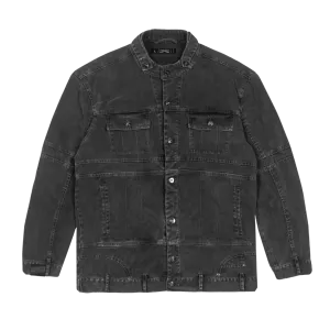 CXC Atelier Leather Inserts Jacket - Coal Miner