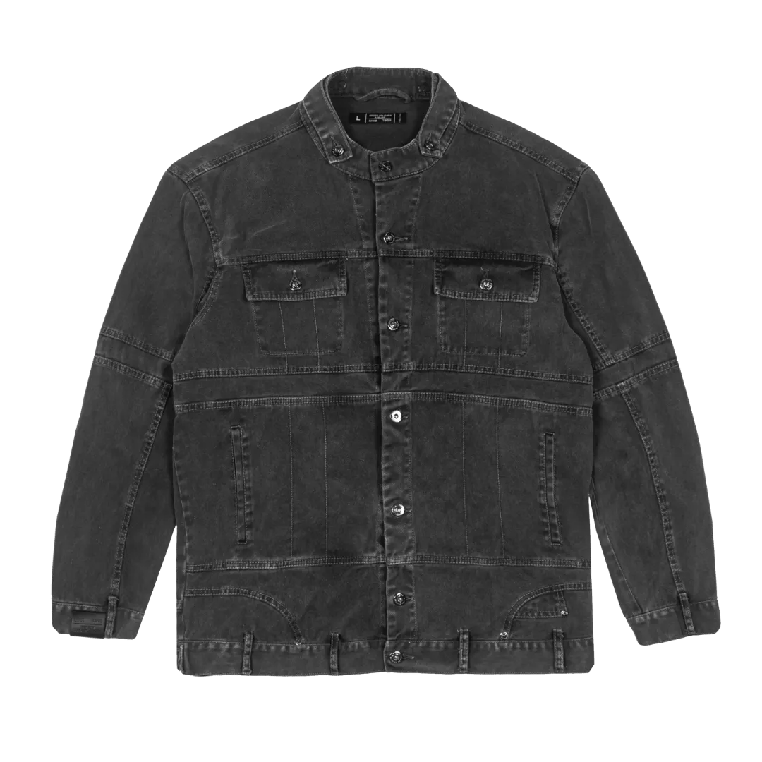 CXC Atelier Leather Inserts Jacket - Coal Miner