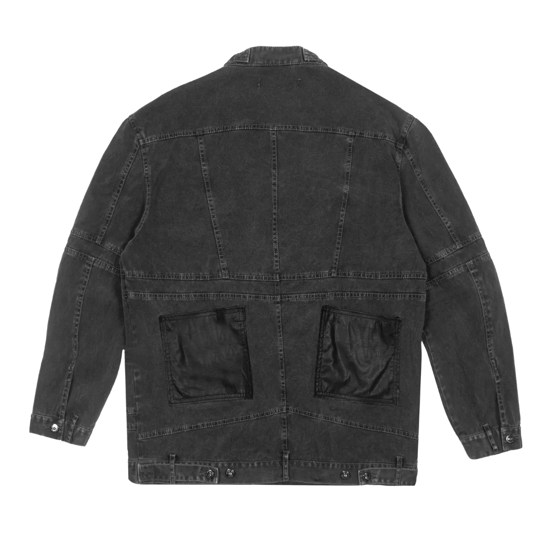 CXC Atelier Leather Inserts Jacket - Coal Miner