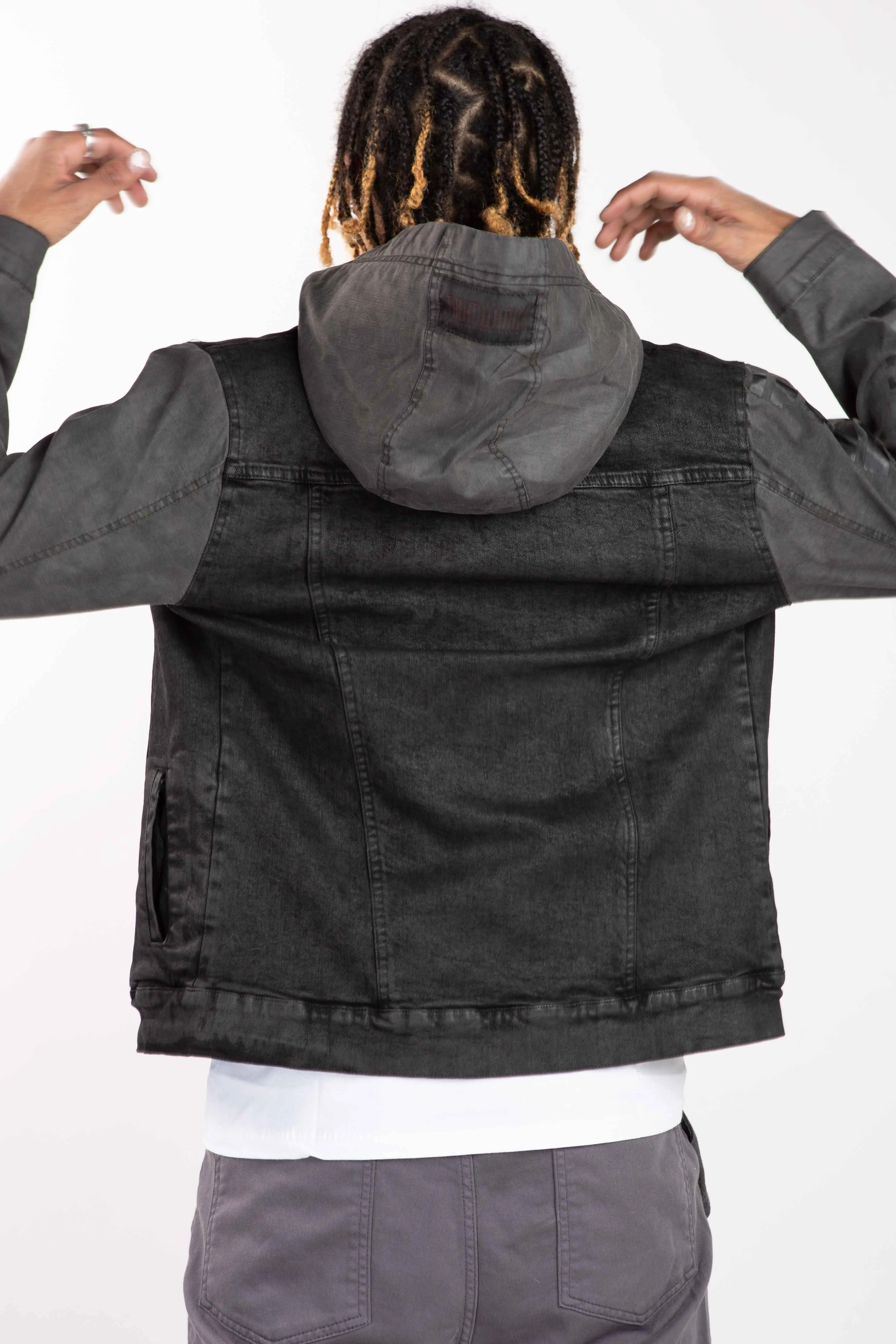 Denim Hooded Jacket - Waxed