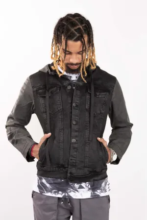 Denim Hooded Jacket - Waxed