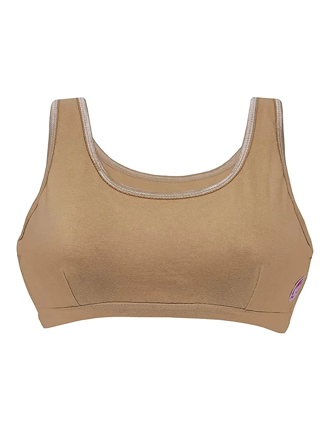 Double-Layer Broad Strap Cotton Yoga Bra | Non-Padded Bra for Young Women | Kitty Print & Solid Bra