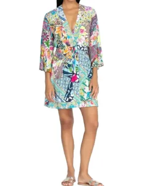 Drawstring Patchwork Coverup in Multi | Multi