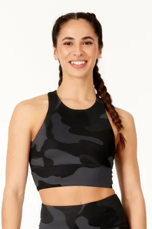Ebony Camo Crop Bra