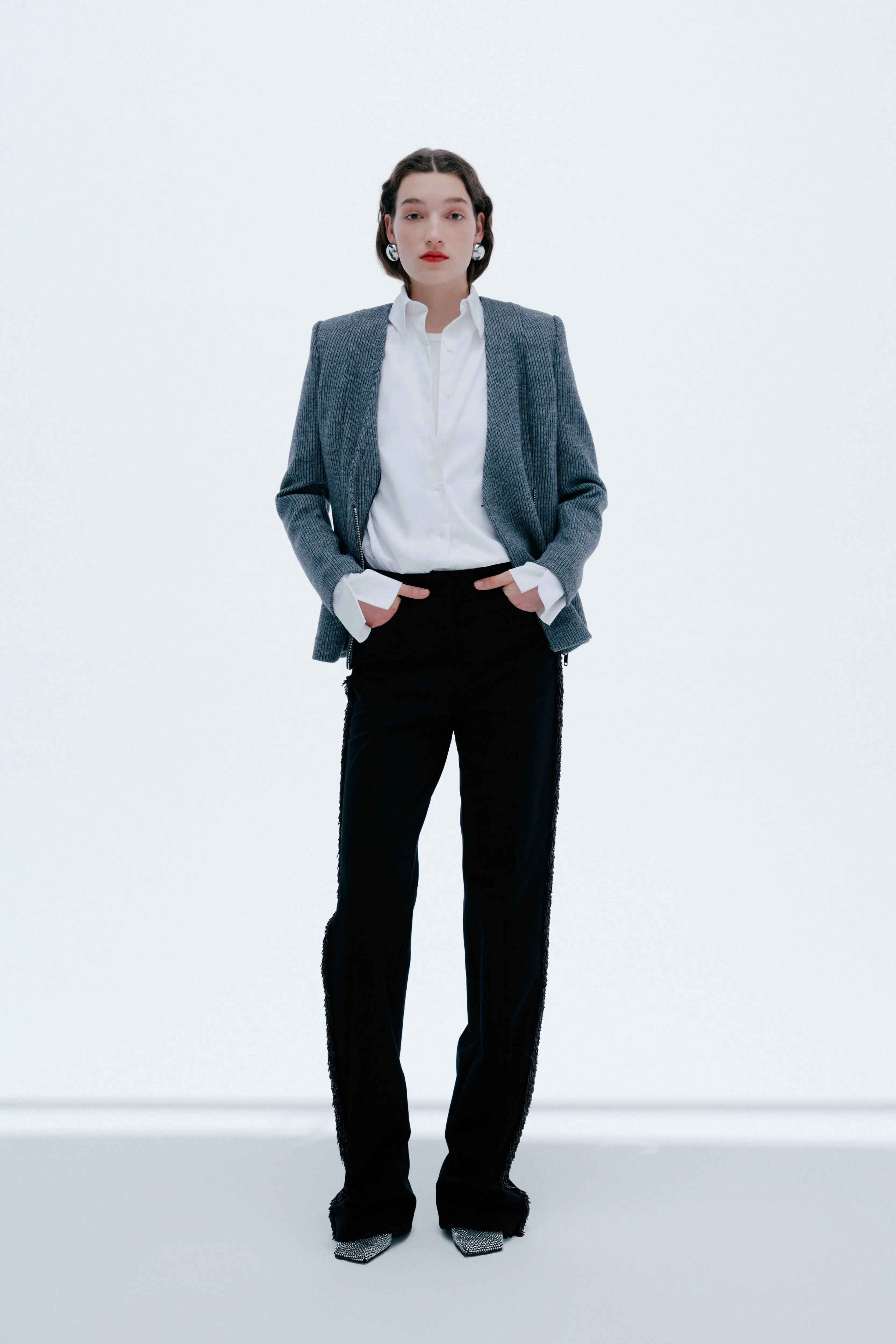 Elena - Knitted Wool Blend Blazer