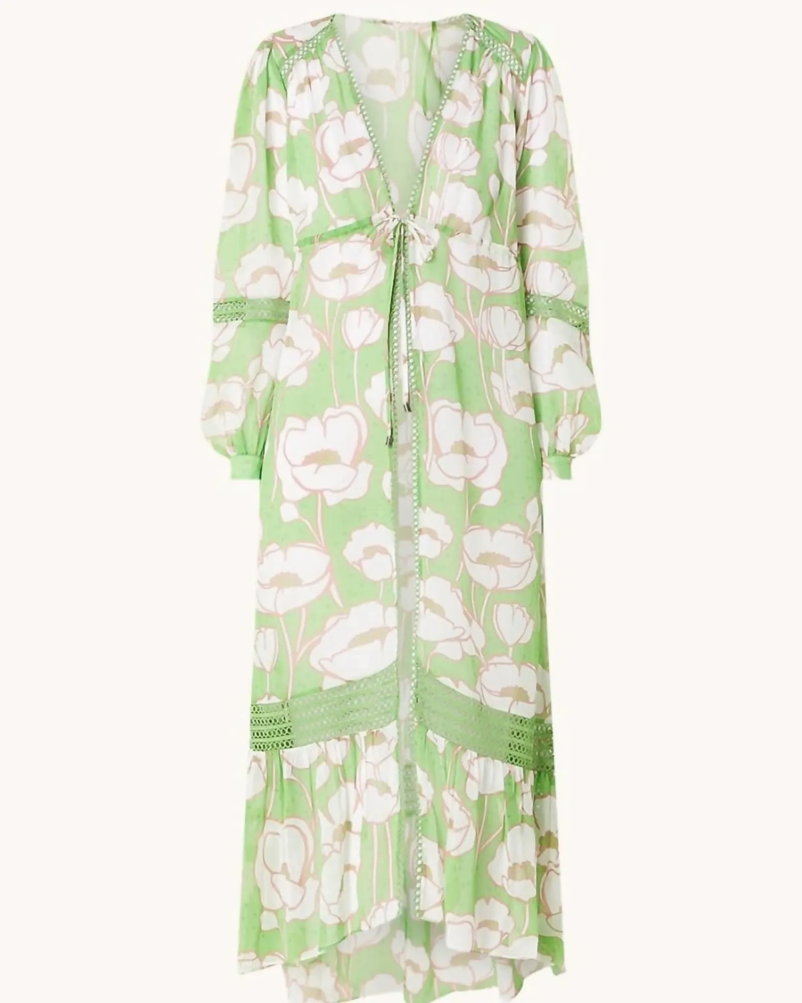 Elisia Floral Maxi Cover Up In Green | Green