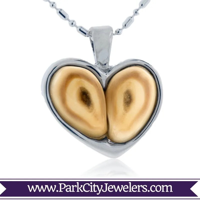 Elk Ivory Heart Pendant
