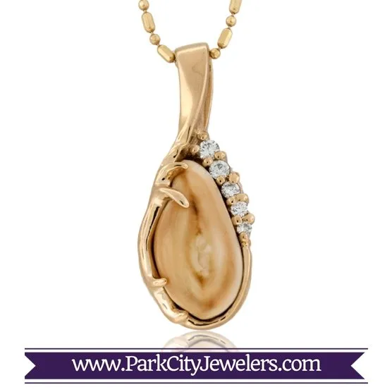 Elk Tooth Ivory Diamond Necklace