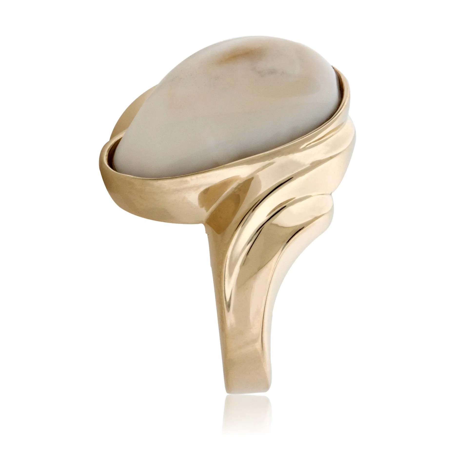 Elk Tooth Ivory Wave Freeform Ring