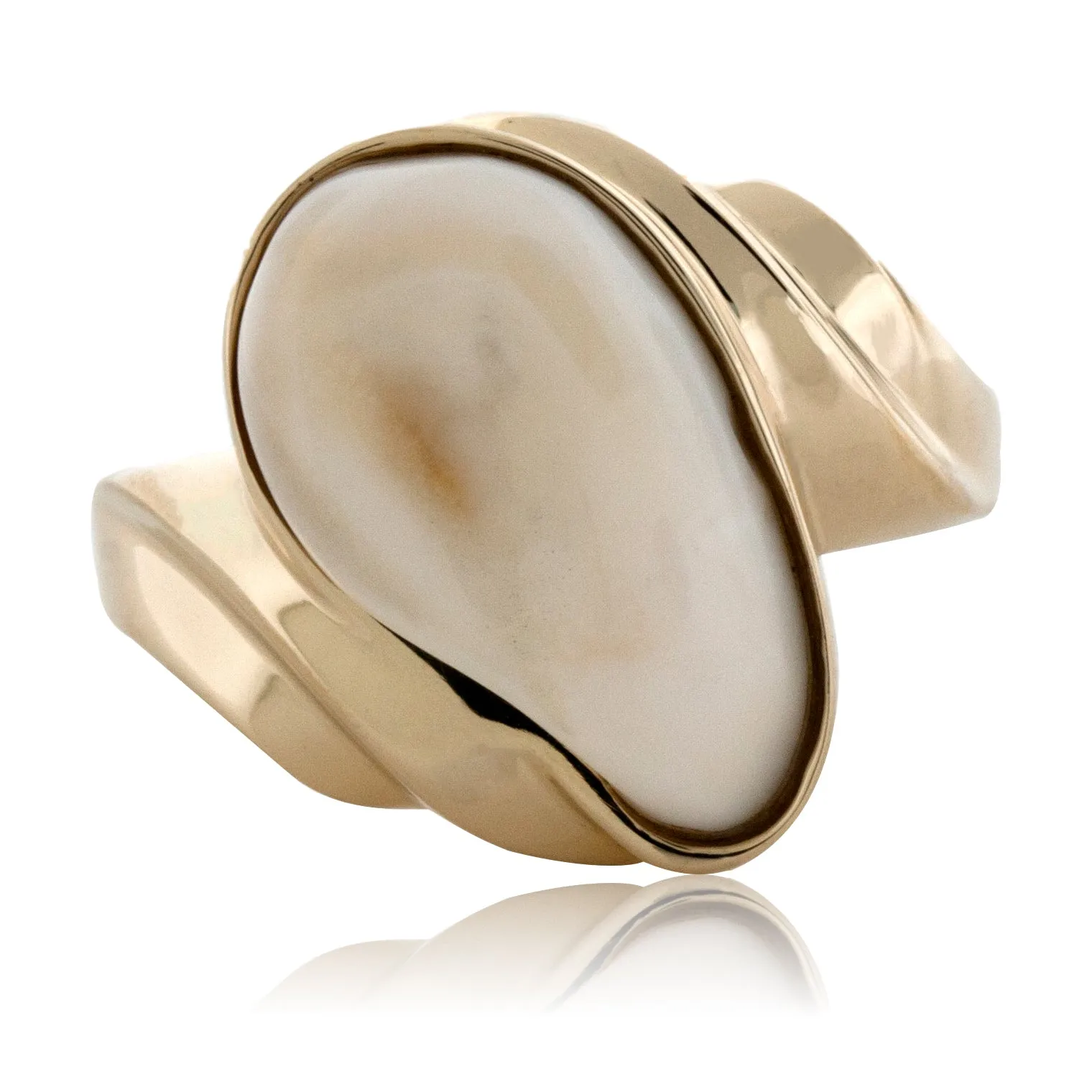 Elk Tooth Ivory Wave Freeform Ring