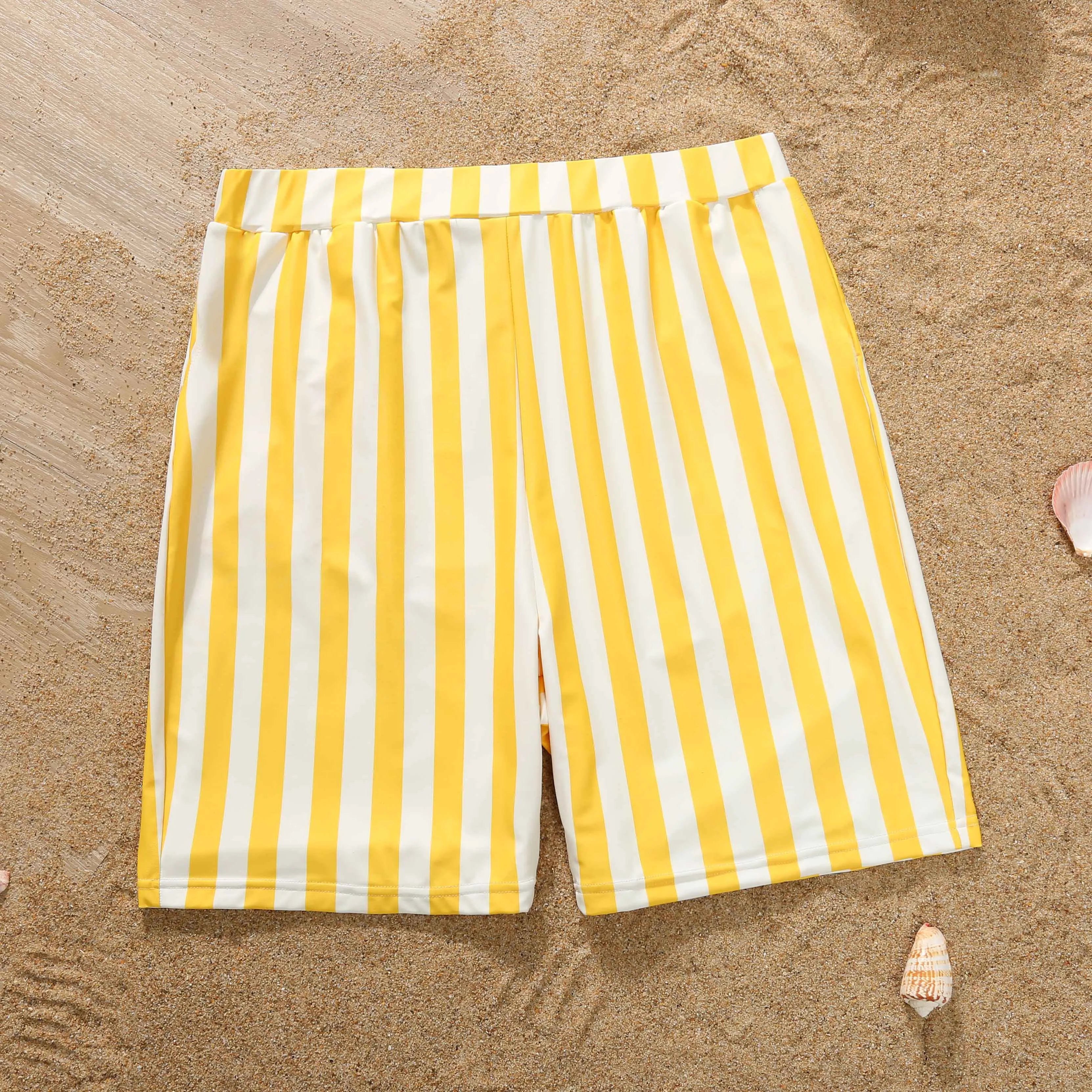Family Matching Swimwear Striped Print One Piece Family Bathing Suit