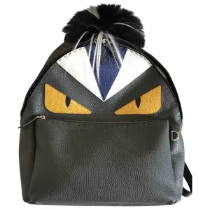 Fendi Womens Monster Backpack Black