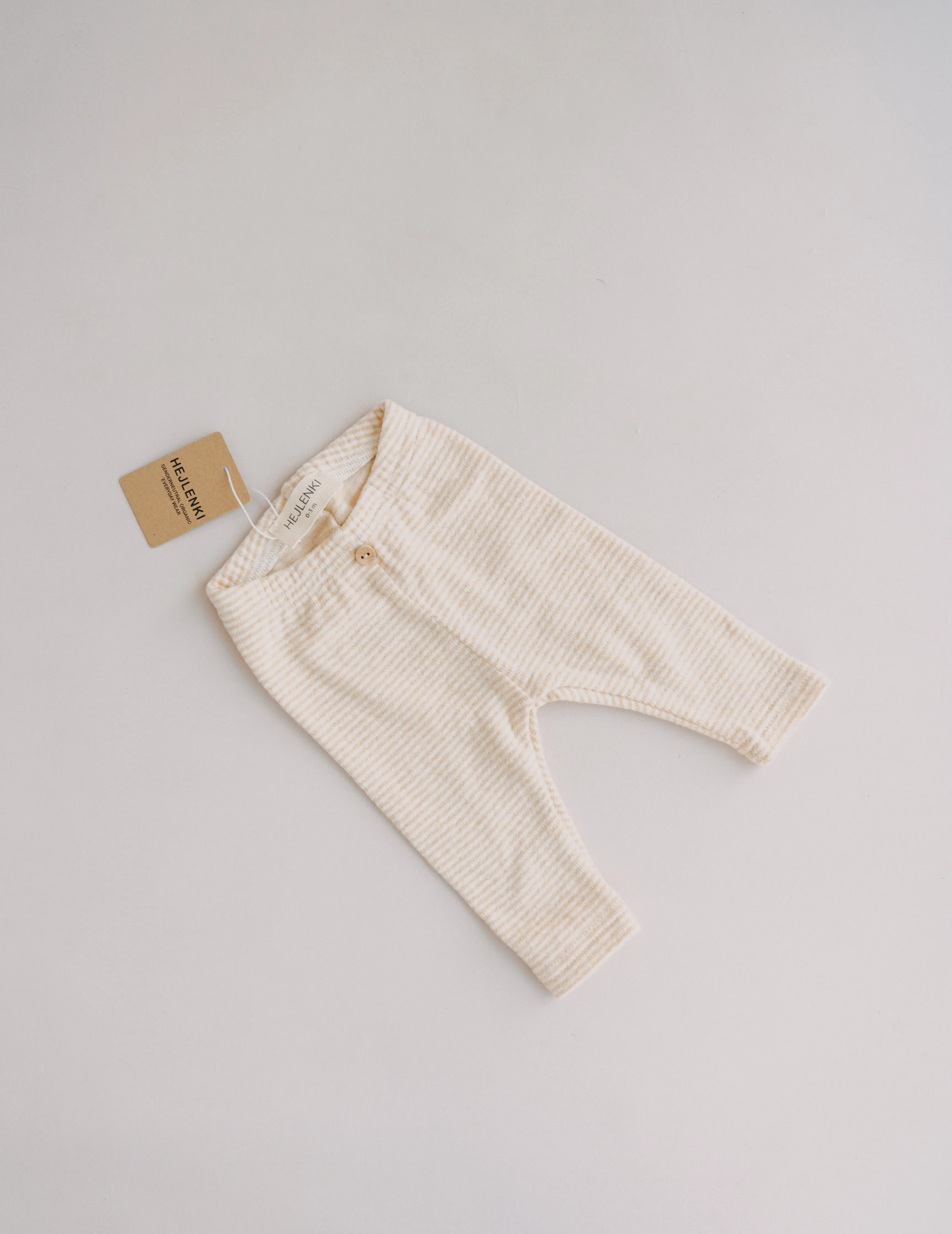 FINE STRIPED LEGGINGS BEIGE