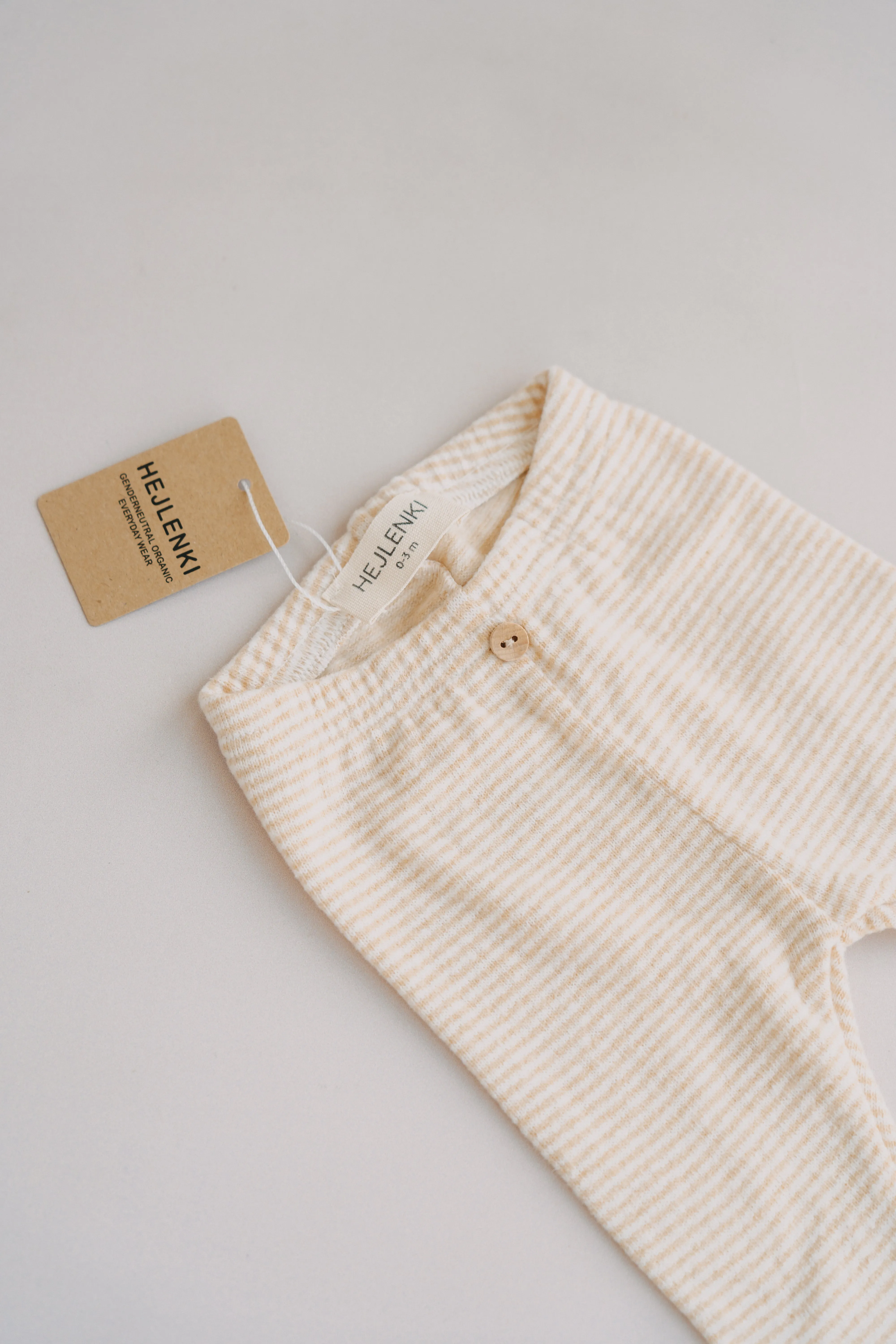 FINE STRIPED LEGGINGS BEIGE