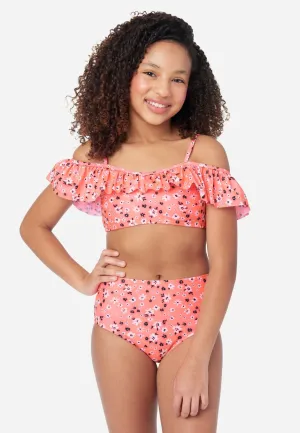 Floral Off-Shoulder Bikini Swim Set