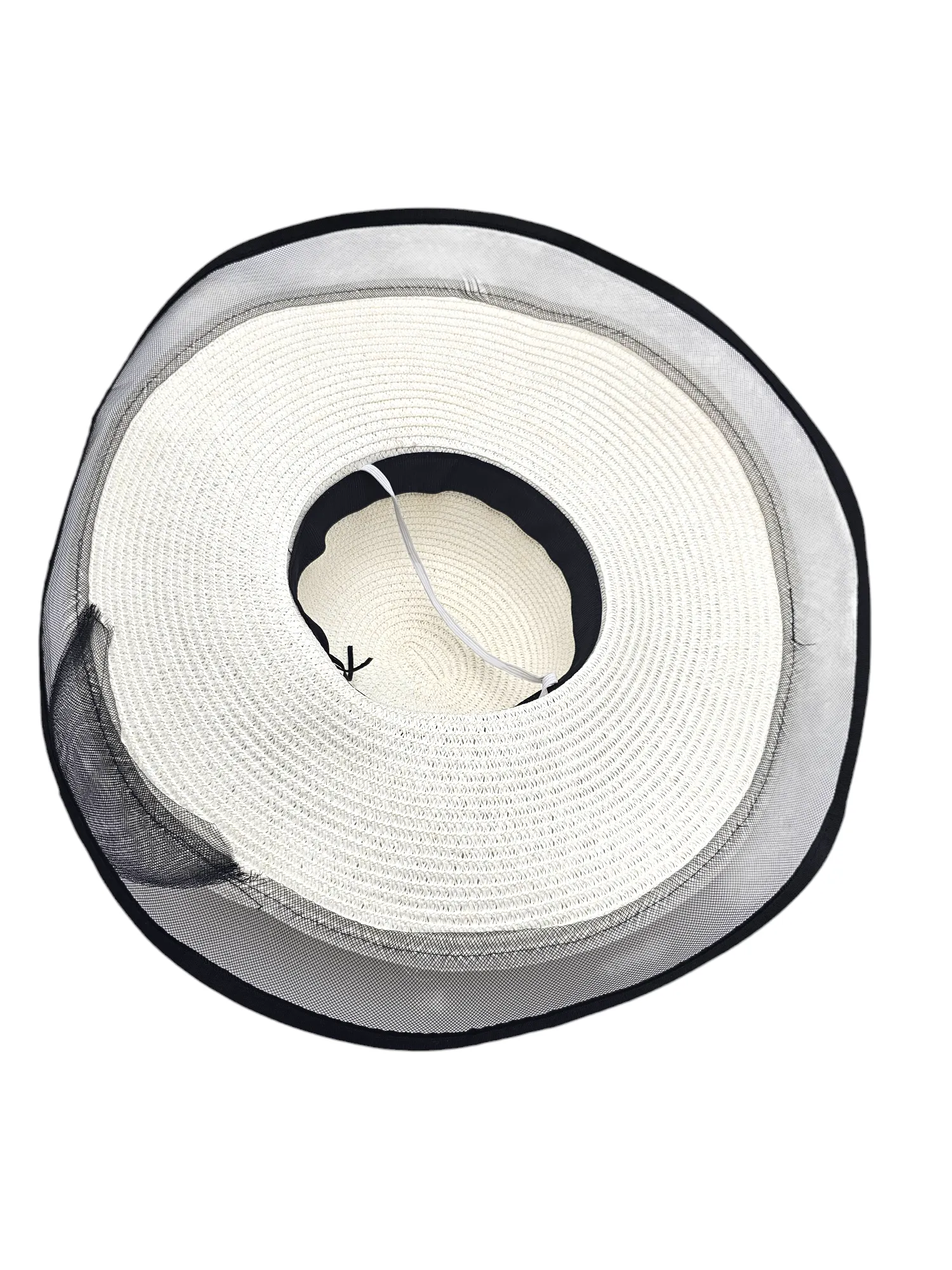 Foldable Sun Hat- Black and White Chic Hat (Luxe Reverie)