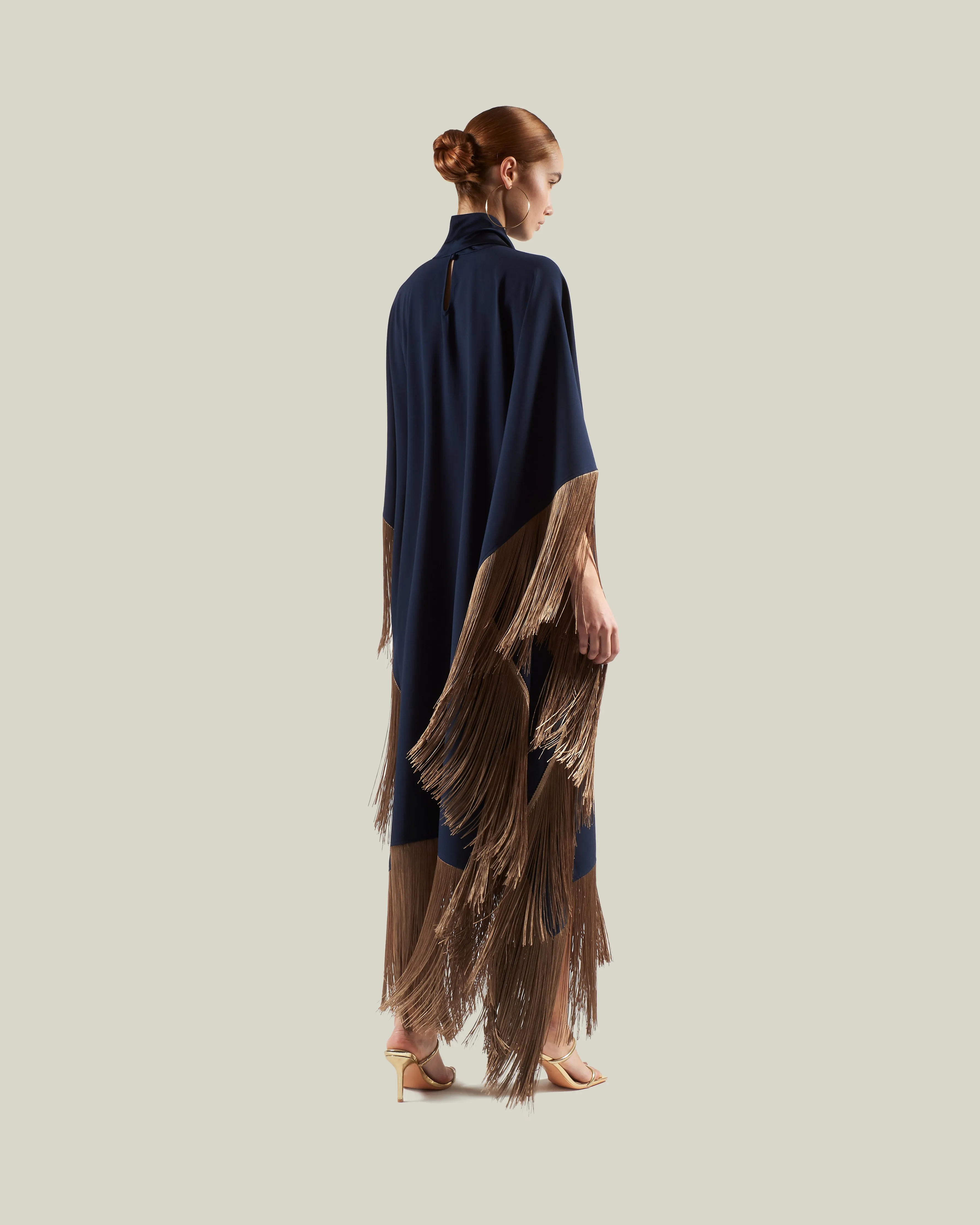 Gilded Mrs Ross Kaftan in Blue Navy