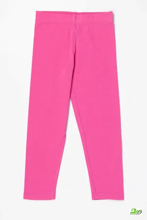Girl's Full-Length Pink Leggings