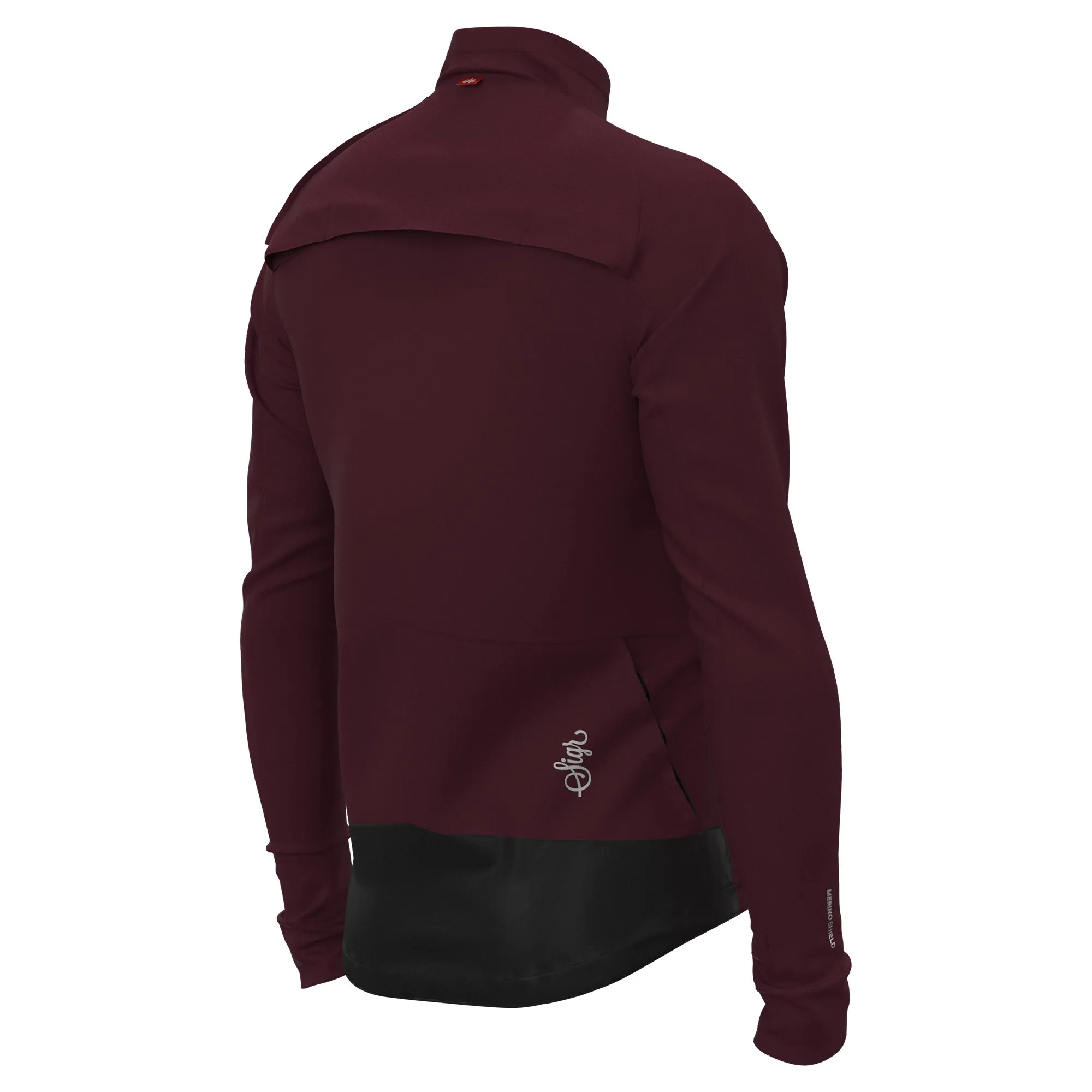 Gotlandsleden Tour Men's Deep Red Merino Softshell Cycling Jacket