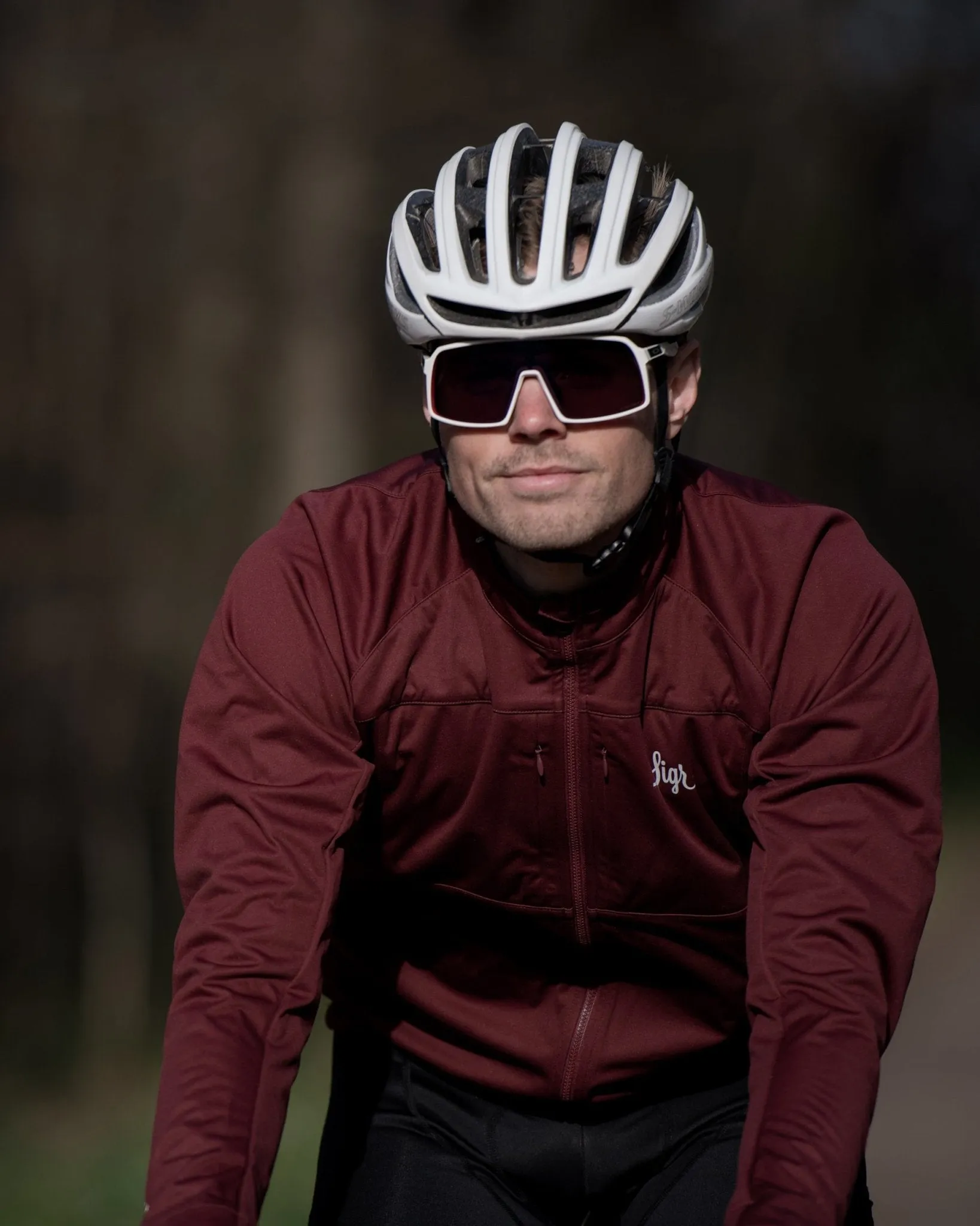 Gotlandsleden Tour Men's Deep Red Merino Softshell Cycling Jacket