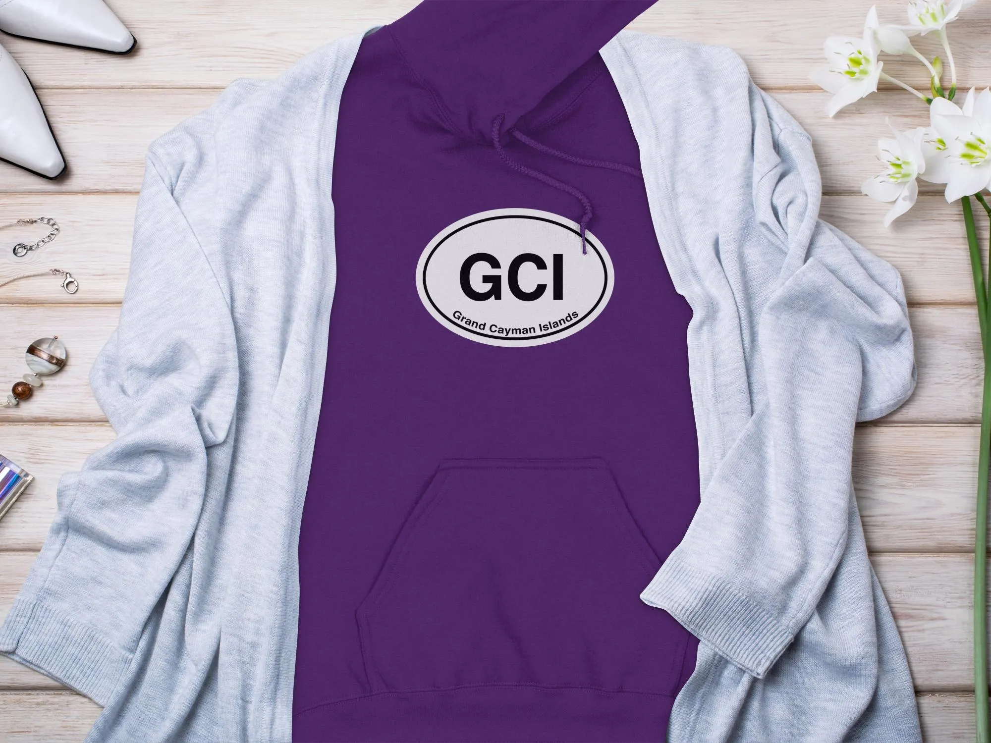 Grand Cayman Mens Hoodie - Coastal Comfort for Island Explorers
