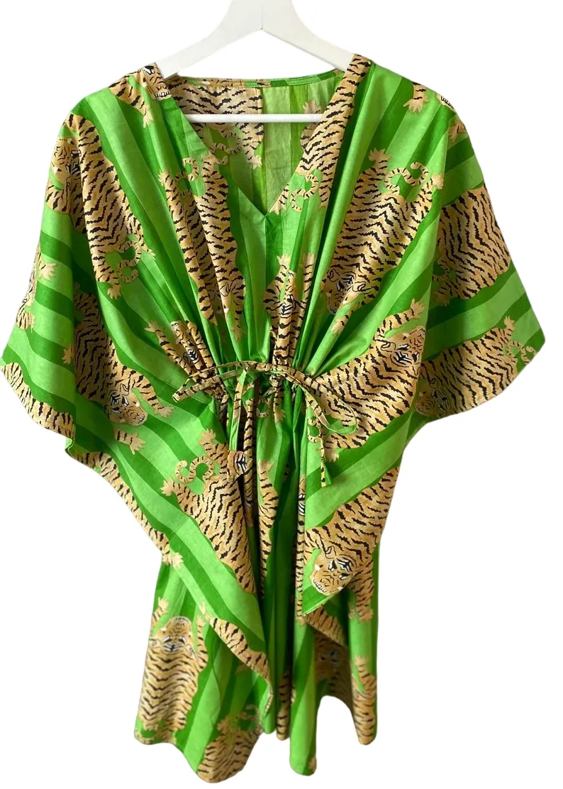 GREEN SAFARI - COTTON KAFTAN
