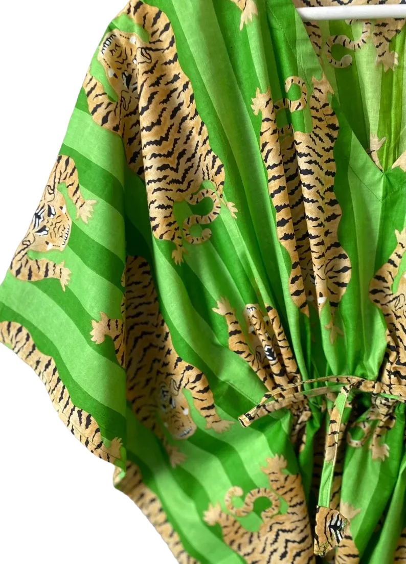 GREEN SAFARI - COTTON KAFTAN