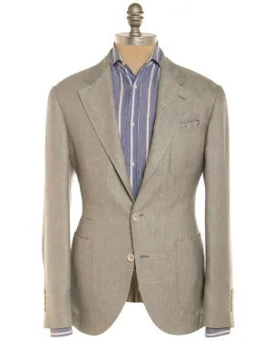 Grey Chevron Linen Blend Sportcoat