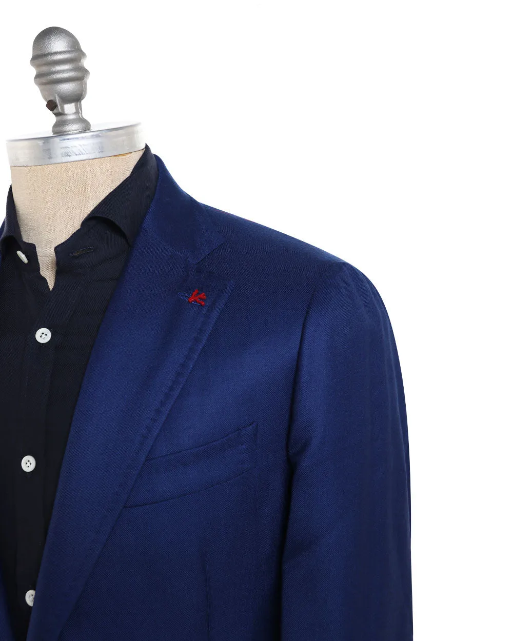 High Blue Cashmere Blend Solid Sportcoat