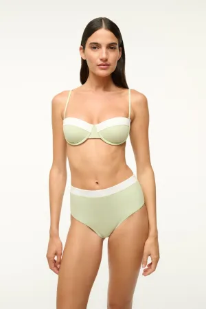 JO BALCONETTE BIKINI TOP | PALE JADE/WHITE